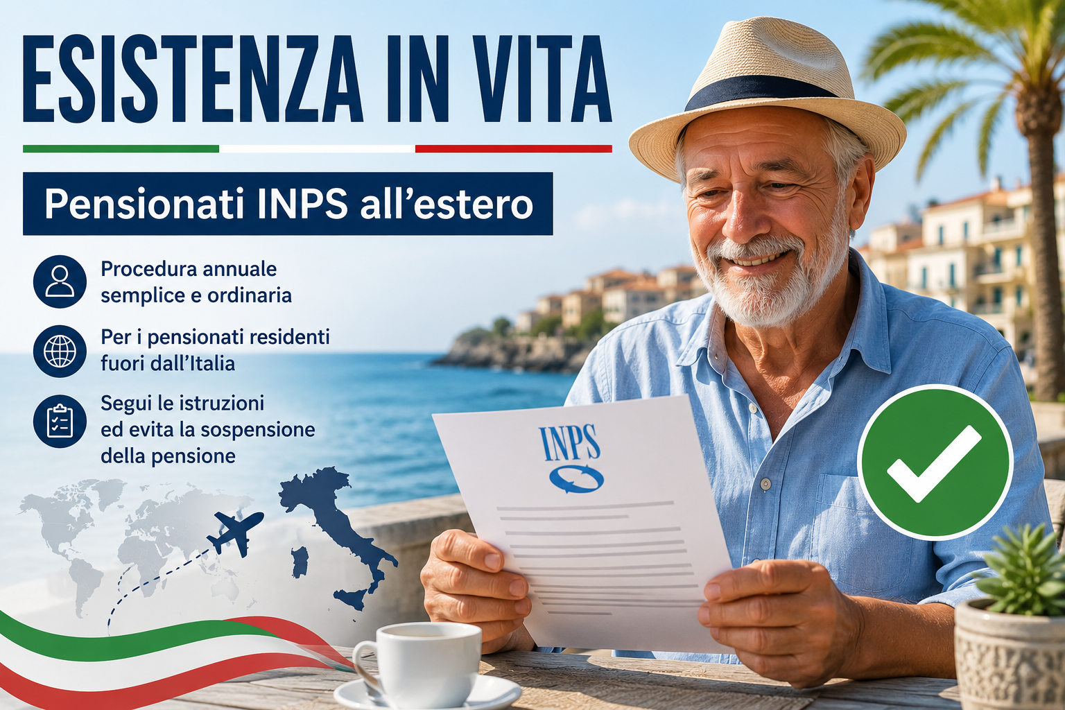 L'accertamento dell'esistenza in vita per i pensionati residenti all'estero